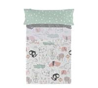 HappyFriday Juego de Sábanas Moshi Moshi Best Buddies Multicolor Cama de 105 2 Piezas