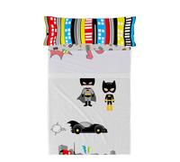HappyFriday Juego de Sábanas Mr Fox Bat Multicolor Cama de 80/90 2 Piezas