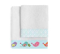 HappyFriday Juego de Toallas Mr Fox Little Birds Multicolor 2 Piezas
