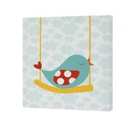 HappyFriday Lienzo Mr Fox Little Birds Multicolor 27 x 27 cm - Marca EAN: 8420001067840
