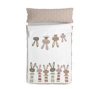 HappyFriday Saco Nórdico con Relleno Moshi Moshi Rabbit Family Multicolor 105 x 200 cm