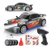 HappyGoLucky Coche RC Drift Car, Coche Teledirigido Drift con Luces LED, 2.4 GHz, 10-15KM/H, 4WD 1:24 Mini Drift Car Juguetes Niños 3-12 Años para Adultos - Regalo Navidad Niño