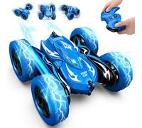 HappyGoLucky Coche Teledirigido 360° Rotación con Faros LED, 2.4 GHz Coche RC Monster Truck Juguetes Regalo Niños 3-8 Años, Regalos Cumpleaños Juegos Exterior Coches para Niños 4x4 Crawlers