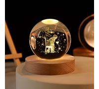 Happyhaves - Luz nocturna de bola de cristal con forma de esfera estelar calmante 3D (El Principito)