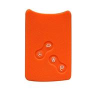 Happyit 4 Botones Silicona Cubierta Dominante de la Caja del Coche para Renault Clio Scenic Megane Plumero Sandero Captur Twingo koleos Control Remoto (Naranja)