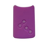 Happyit 4 Botones Silicona Cubierta Dominante de la Caja del Coche para Renault Clio Scenic Megane Plumero Sandero Captur Twingo koleos Control Remoto(Púrpura)