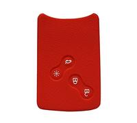 Happyit 4 Botones Silicona Cubierta Dominante de la Caja del Coche para Renault Clio Scenic Megane Plumero Sandero Captur Twingo koleos Control Remoto (Rojo)