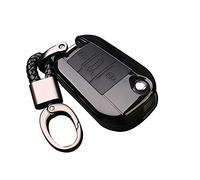 Happyit ABS Carcasa de Fibra de Carbono + Silicona Cubierta de la Caja de la Llave del Coche Llavero para Peugeot 508 301 2008 3008 408 for Citroen C4L CACTUS C5 C2 C3 C4 C6 C8 Picasso Xsara (Negro A)