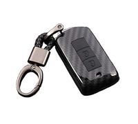 Happyit ABS Cubierta de Fibra de Carbono + Silicona Caso de la Cubierta de la Llave Del Coche Llavero para Mitsubishi Outlander Lancer 10 EX Pajero Sport ASX RVR L200 2 3 Botones