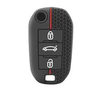 Happyit Carcasa de la Llave de Control Remoto de Silicona para Peugeot 208 2008 301 308 508 5008 RCZ para Citroen C-Elysee C4-Cactus Headlight Middle 3 Buttones