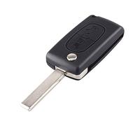 Happyit Carcasa de Plástico para Llave de Coche para Peugeot 207 307 308/ 407 607 807 para Citroen C2 C3 C4 C5 C6 Flip Plegable (2 Botones (CE0523, Cuchilla HU83))