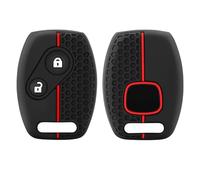 Happyit Carcasa Funda de Silicona para Llave de Coche para Honda Accord 7 Jazz FRV Civic CR-V 2008 CRZ Insight Fit SRV Chord 7 GR8 150R 2/3 Buttones (Negro+2B)