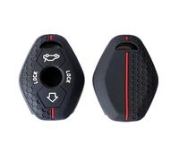 Happyit Caso de la Cubierta de la Carcasa de Llave de Coche de Silicona con Diseño de Nido de Abeja para b-MW X3 X5 Z3 Z4 3 5 7 Series E38 E39 E46 E83 2 Botones Negro