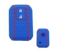Happyit Casos de Cubierta de la Llave del Coche de Silicona para Suzuki Swift Sport Ertiga XL7 Accurate Wagon R Ignis 2 Botones Control Remoto Sin lLlave Accesorios (Azul)