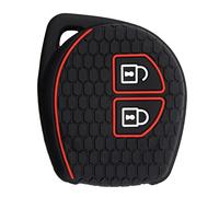 Happyit Casos de Cubierta de la Llave del Coche de Silicona para Suzuki SX4 Swift Grand Vitara Ciaz Liana Spresso Celerio Jimny Jeemny 2 Botones Negro