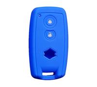 Happyit Casos de Cubierta de la Llave del Coche de Silicona para Suzuki SX4 Swift Grand Vitara Scorss XL-7 3 Botones de Control Remoto Sin Llave Accesorios (Azul)