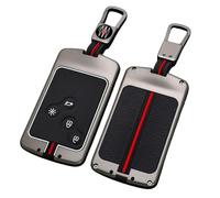 Happyit Casos de la Cubierta de la Llave del Coche de la Aleación del Cinc Apto para Renault Clio Scenic Megane Duster Sandero Captur Twingo Koleos 4 Botones (Color Mate)