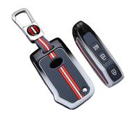 Happyit Casos de la Cubierta de la Llave del Coche de la Aleación del Cinc para Kia Ceed 2023 CD Forte 2018-2021 Cerato 2019 K3 Gt Seltos Sportage 2020 Sorento 3/4 Botones (3 Botones)