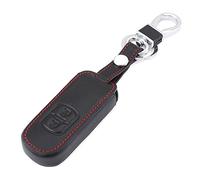 Happyit Coche de Cuero Llave Cubrir Caso para Mazda 2 3 6 CX-5 CX5 Axela Atenza CX-7 CX-9 MX5 2 Botones Inteligente Llavero (Negro)
