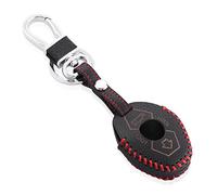 Happyit Coche Piel Genuina Llave Inteligente Funda Protectora para bmw 02 Modelos 525 X3 X5 X6 Z3 Z4 3 5 7 Series E85 E86 325i Control remoto Accesorios (Rojo Línea A)