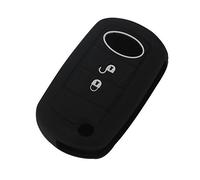 Happyit Cubierta de la Caja de la Llave del Coche de Silicona para Land Rover Range Rover Sport LR3 Discovery 3 Botones Plegable Flip Remoto (Negro)