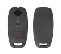 Happyit Cubierta de la Caja de la Llave del Coche de Silicona para Nissan Juke Teana 2023 3 Botones Control Remoto Sin Llave Accesorios (Negro)