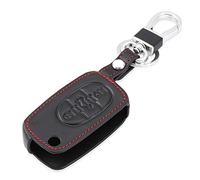 Happyit Cuero Casos de la Cubierta de la Llave del Coche Llavero para Audi A2 A3 A4 A6 A8 TT 3 Botones Teclas Inteligentes Llavero Accesorios