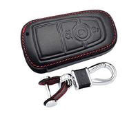 Happyit Cuero Casos de la Cubierta de la Llave del Coche Llavero para Ford 2018 2019 Mustang 3 Botones