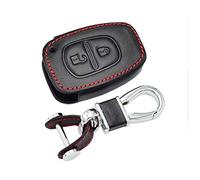 Happyit Cuero Coche Llave Cubrir Caso Llavero para Renault Kangoo Master Trafic Opel Vivaro Movano Nissan 2 Botones Fob Remoto