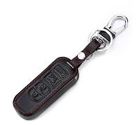 Happyit Cuero Llave del Coche Caso de la Cubierta para Mazda 3 5 6 8 CX5 CX7 CX9 M6 GT 2016 2017 4 Botones Remoto Sin Llave