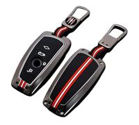 Happyit Funda de aleación de Zinc para llave de coche accesorio Compatibilidad bmw 1 3 5 7 Series X1 X3 X4 X5 F10 F15 F16 F20 F30 F18 F25 M3 M4 E34 3/4 Buttones (Mate+Hebilla cuadrad 4B)