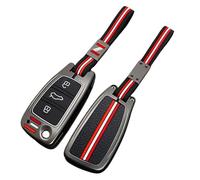 Happyit Funda de aleación de Zinc para Llave de Coche Accesorio para Audi A1 A3 A4 A5 Q7 A6 C5 C6 3 Buttones (Mate+Ropa)