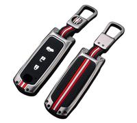 Happyit Funda de aleación de Zinc para Llave de Coche Accesorio para Mazda 2 3 5 6 Demio CX-3 CX-4 CX-5 CX-7 CX8 MX5 Axela Atenza 2019 2/3 Buttones (Mate+Hebilla Cuadrada+3B)