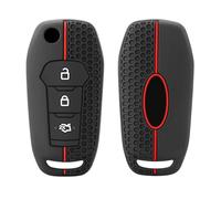 Happyit Funda de silicona para llave de coche compatible con Ford Figo 2017 Mondeo 5 Ecosport Puma 2020 Fiesta Mk8 Everest Ranger 3 botones