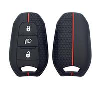 Happyit Funda de silicona para llave de coche compatible con Peugeot 208 3008 5008 2008 DS5 DS6 DS3 para Citroen C5 X7 3 botones sin llave
