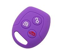 Happyit Silicona Caja de la Cubierta del Control Remoto de la Llave del Coche para Ford Mondeo Fiesta Focus C-MAX KA Galaxy 3 Botones Tecla (Púrpura)