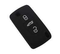 Happyit Silicona Caja de la Llave del Coche Cubrir para Peugeot 107 207 307 407 308 607 Citroen C1 C2 C3 C4 C5 C6 C8 3 Botóns (Negro)