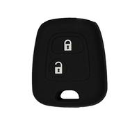 Happyit Silicona Coche Llave Caso Cubrir Protector de Piel para Peugeot 107 207 307 407 106 206 306 406 CSL2017 Citroen C2 C3 C4 2 Botones Fob Remoto Llave (Negro)