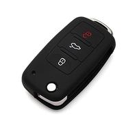Happyit Silicona del Caso de la Cubierta de la Llave del Coche para Volkswagen VW Polo Passat B5 Golf 4 5 6 Jetta Mk6 Tiguan GOL Cross Fox Más EOS Scirocco Beetle (Negro)