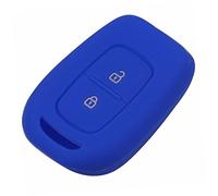 Happyit Silicona Llave del Coche Caso Cubierta para Renault Scenic Master Megane Duster Logan Clio Captur Laguna Fluence 2016 2017 2 Botones Llave Remota (Azul)