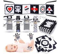 HappyKidsClub Juguetes Montessori, Libro Tela, Sonajeros Blanditos, Regalos para Recien Nacidos y Niño, Cosas Sensoriales para Bebes 0-12 Meses