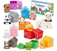 HappyKidsClub Juguetes Montessori Niños 1 2 3 años, Juguetes para Clasificar Animales de Granja, Regalo para Bebe (Casa)