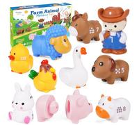 HappyKidsClub Juguetes Niños 1 2 3 años, Montessori 1 2 3 años Regalo Niño 1 2 3 años Juegos Infantiles Montessori Bebe Regalo Bebe 1 año Sensoriales Animales Granja Juguetes Baño Bebe