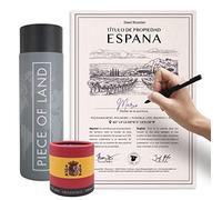 happylandgifts® Trozo de Terreno Real - ESPAÑA | Un obsequio peculiar para la familia y los amigos | Certificado Personalizado de Propietario de Terreno | Regalos Españoles | Madrid | Barcelona