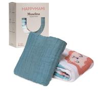 Happymami Pack 2 Muselinas Bebé Algodón 60x60 cm (6 Capas) | Gasas