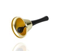 happymas Campana Dorada de Papá Noel, Campana de Navidad de Sonido Extra Fuerte, Material de Metal, Ideal para Desfiles y Eventos, Ocasión: Navidad