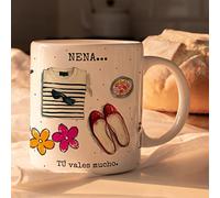HappyMots Tazas Originales Para Regalar Hechas en Cerámica Calidad | Tazas Desayuno | Apta Para el Microondas y el Lavavajillas | Tazas divertidas | Regalo amigas | Regalo Día de la Mujer