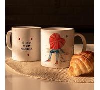 HappyMots Tazas Originales para Regalar | Taza Regalo Pareja Tu Haces mi Vida más Bonita | Regalo Romántico y Divertido de Navidad | Viene en una Bonita Caja Kraft lista para Regalar