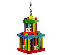 The Bird House - Laberinto de bloques de construcción de madera, juguete divertido interactivo para masticar, morder, no tóxico, fácil de usar para loros enjaulados, pájaros grandes y medianos