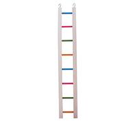 HAPPYPET - Escalera de Madera Multicolor de 8 peldaños para pájaros, Duradera, para Escalar, para Hacer Ejercicio, Jugar, Jaula, Accesorio para Loros, cacatúas, 61 cm